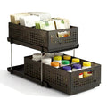 Artiss 2-Tier Slim Under Sink Organiser with Removable Baskets