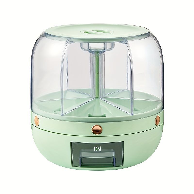rotating storage container, large capacity grain storage, food storage box, sealed food container, kitchen organization, insect proof food storage, moisture proof food storage, airtight canister, Australian pantry - Olive - Size 12L