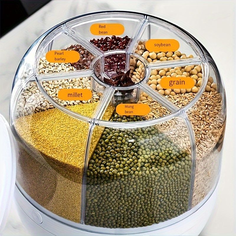 rotating storage container, large capacity grain storage, food storage box, sealed food container, kitchen organization, insect proof food storage, moisture proof food storage, airtight canister, Australian pantry - Olive - Size 20L
