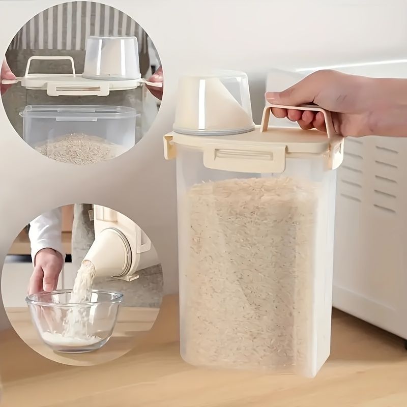 Airtight Food Containers Food Storage Containers With Lids Kitchen Storage - White - Size 2500ML