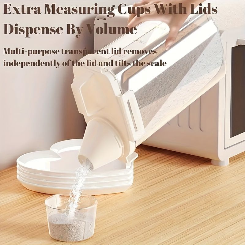Airtight Food Containers Food Storage Containers With Lids Kitchen Storage - White - Size 2500ML