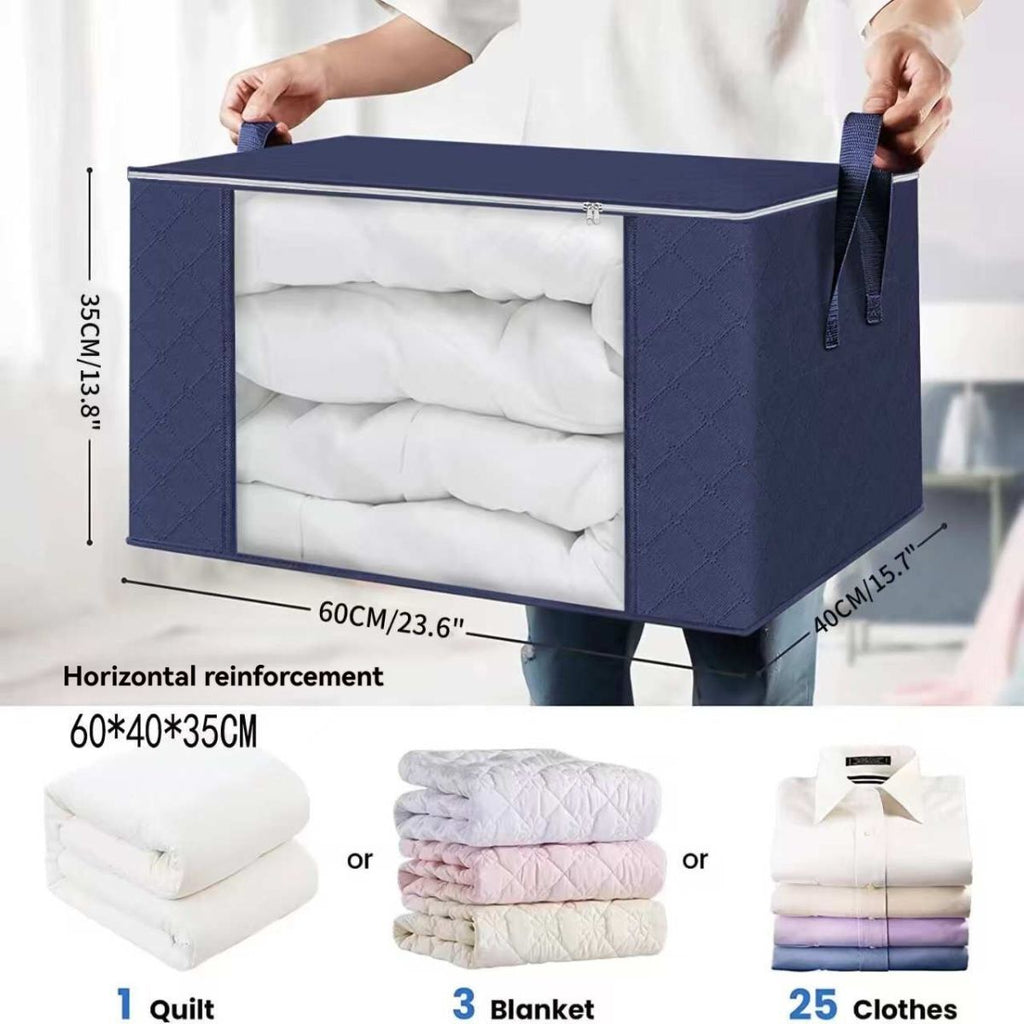 Foldable Storage Bins Extra Large Storage Bins 90L Storage Container Storage - Gray - Size 01