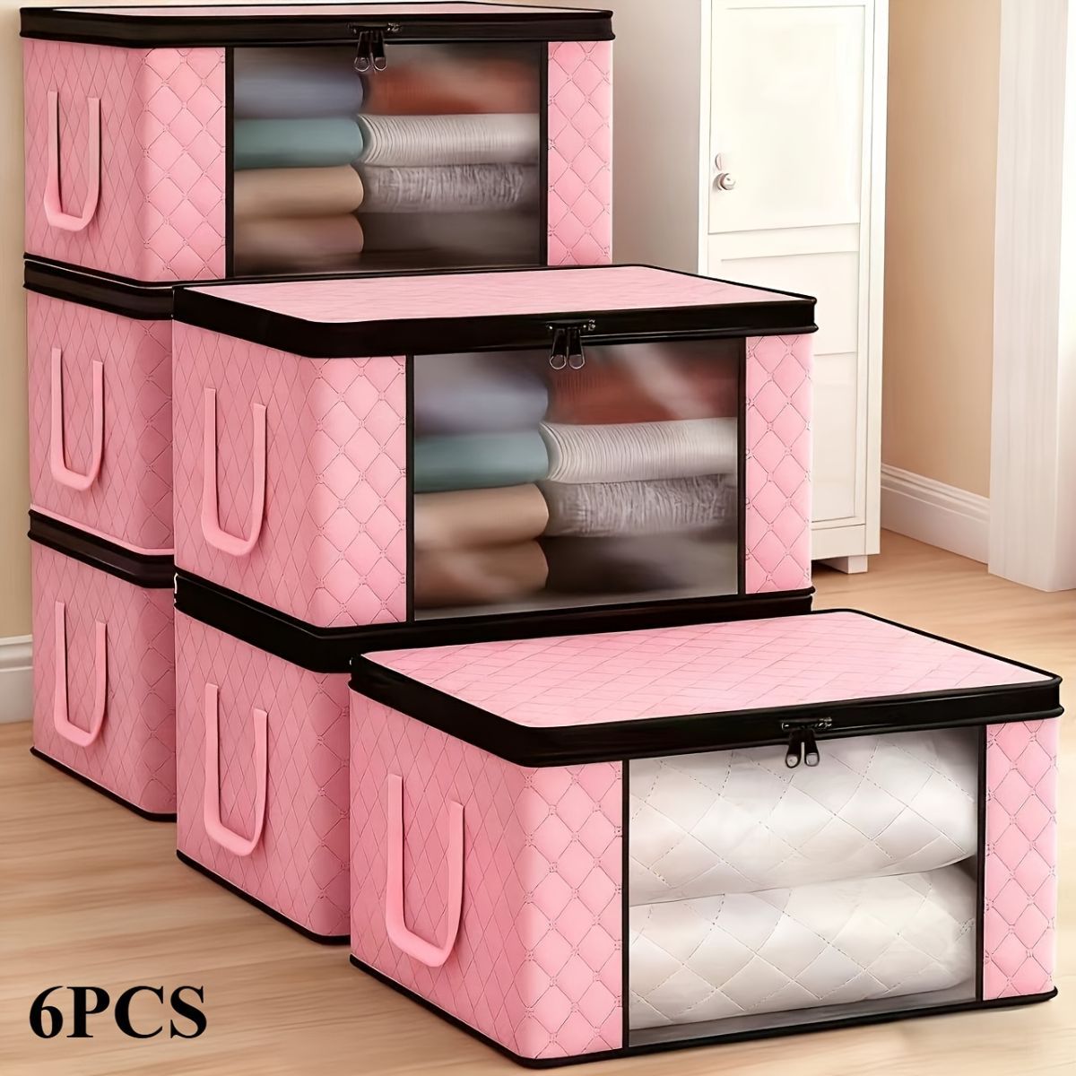 Foldable Storage Bins Extra Large Storage Bins 90L Storage Container Storage - Gray - Size 01