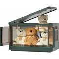 Plastic Storage Box, 32L Foldable Storage Box, With Lid And 4 Stackable Wheels, For Clothes Toys, Kitchen Storage,