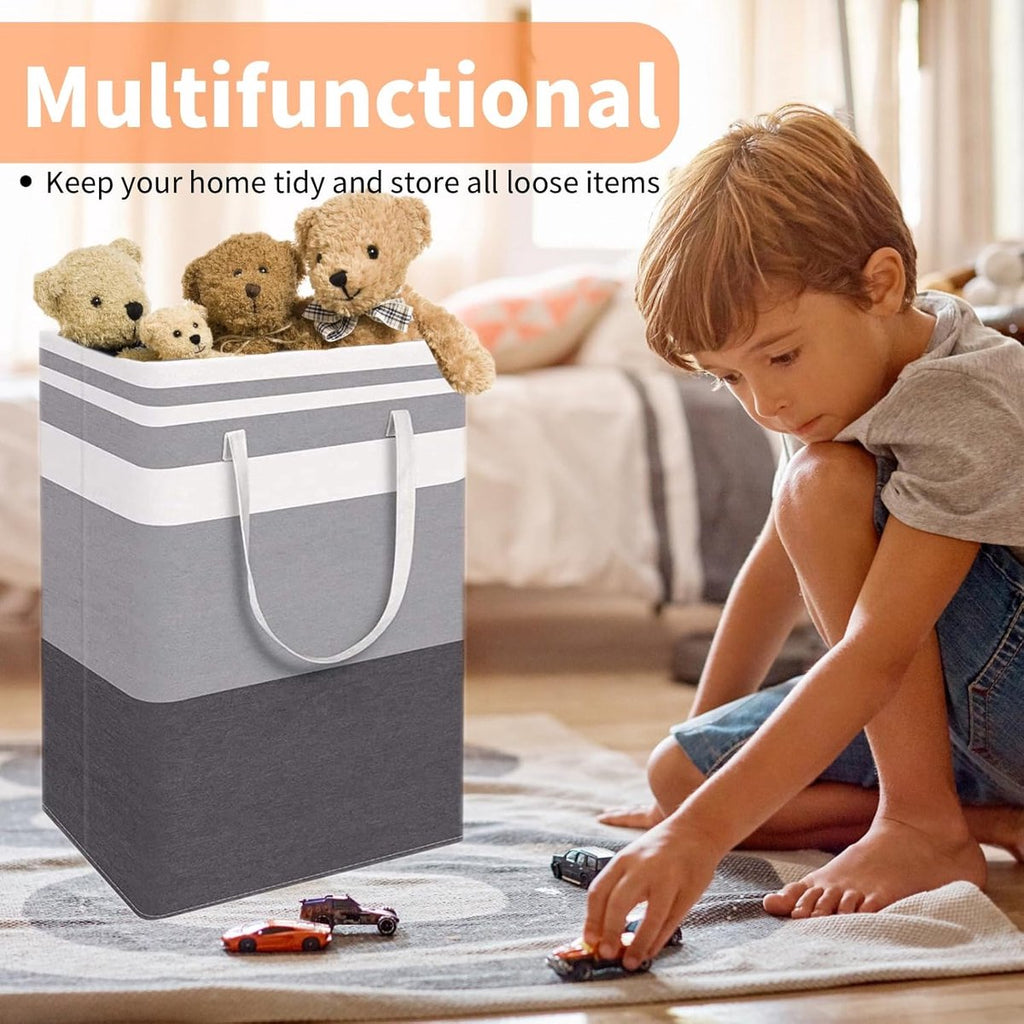Foldable laundry basket - Large capacity laundry bag - Laundry basket with handles - Laundry hamper for dirty laundry - Suitable for bedroom, bathroom, dormitory