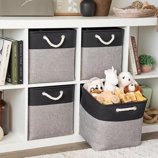 33 Pack Storage Basket Cube for Clothes and Toys, 33x33x33 cm, Home Organization Storage Box