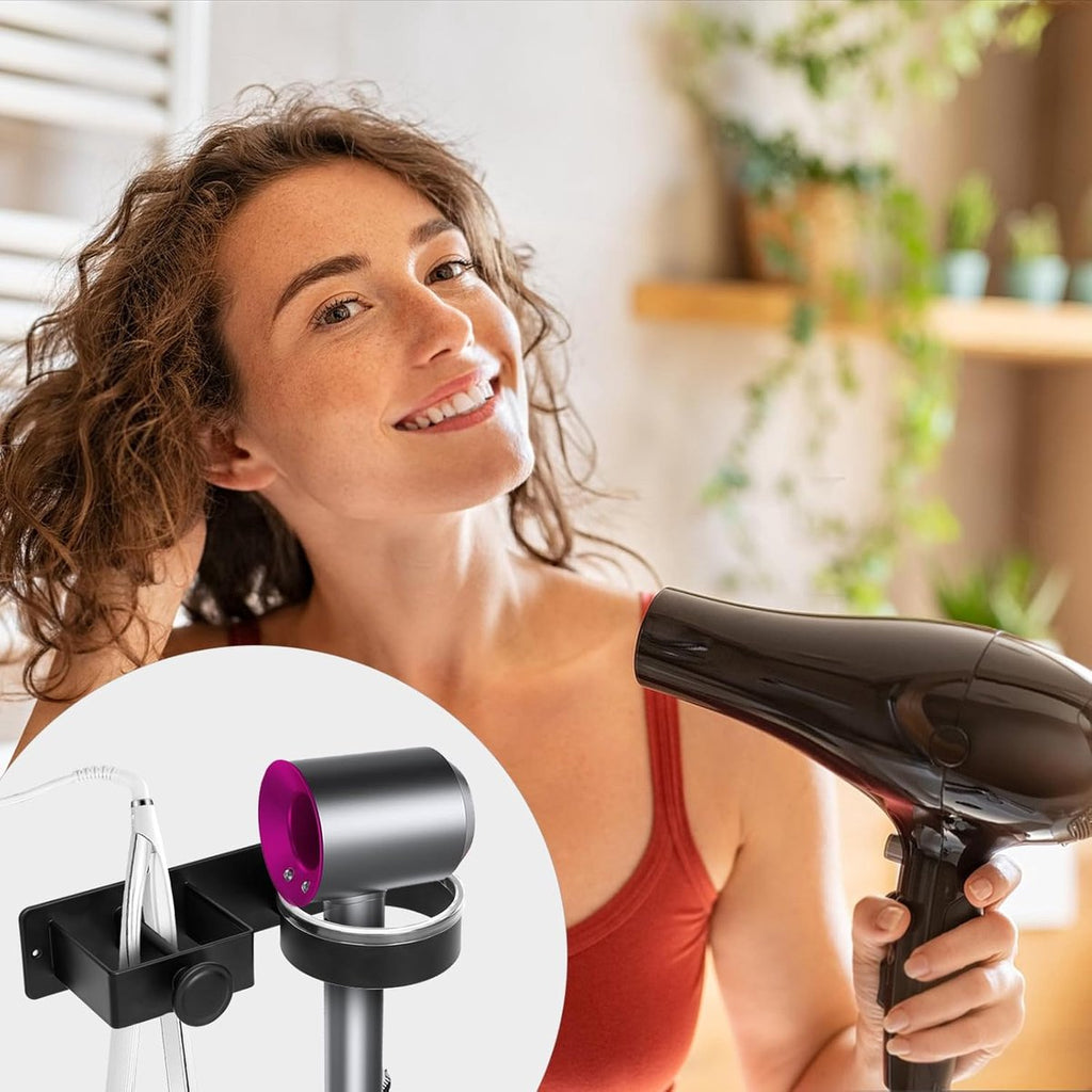 Hair Dryer Wall Bracket Holder - Hair Dryer - Hair Dryers - Hair Dryer Holders - Bathroom Hanging Rack - Hair Dryer Brush - Hair Dryer Holder - Wall Mount - Self-Adhesive - Universal - Hair Dryer - Wall Mount - For Hotel, Bathroom, Living Room, Barbershop