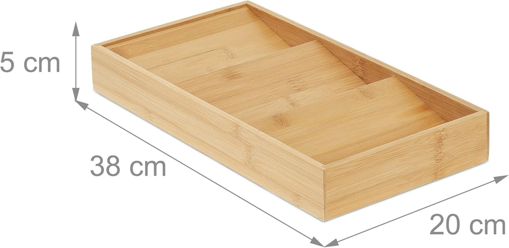 3-Tier Bamboo In-Drawer Spice Rack Organiser