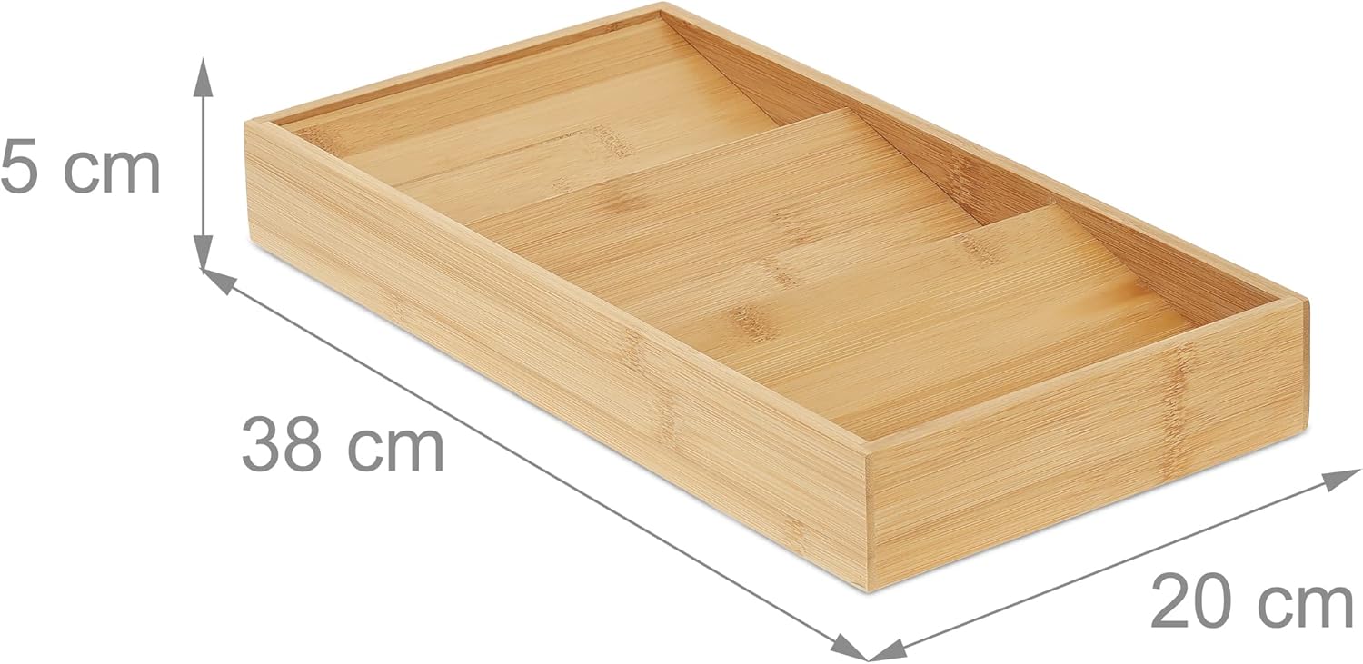 3-Tier Bamboo In-Drawer Spice Rack Organiser