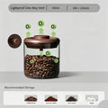 Light‑Shield Brown Glass Airtight Storage Jar 600ml Round High Borosilicate Canister,Sealed Container for Coffee Beans Tea Coffee Powder,UV‑Blocking Pantry Organiser,Christmas Halloween Housewarming Gift