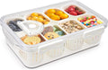 Snackle Box with Lid 8 Compartments for Snacks and Fruit