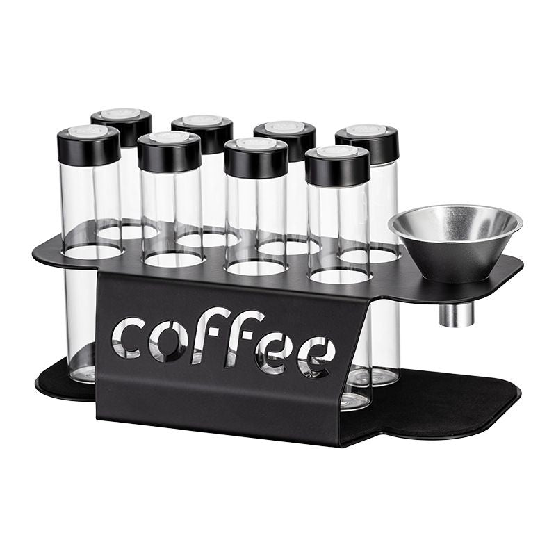 8 Piece Coffee Bean Storage Tube Set with One Way Valve