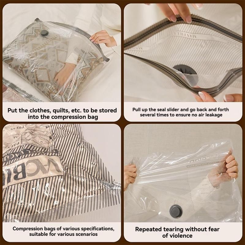 15Pcs Vacuum Storage Compression Bags Clothes Quilt Travel Space Saving Storage Set