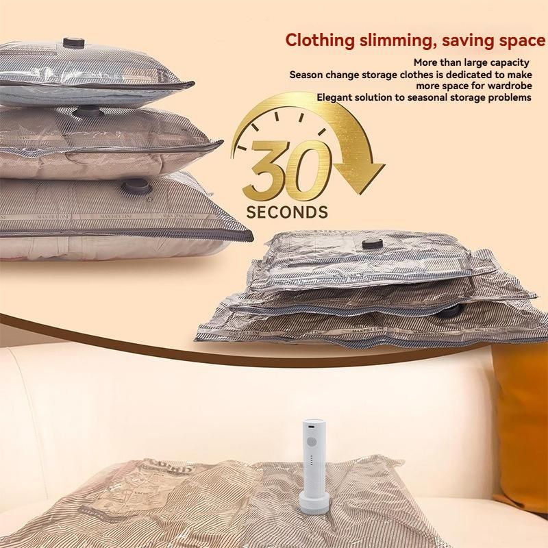 15Pcs Vacuum Storage Compression Bags Clothes Quilt Travel Space Saving Storage Set