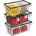 4pcsMultifunctional Kitchen Storage Basket, Fridge Organizer for Ice Cream Meatballs, Divided Storage Bin for Bedroom Bathroom Cabinet Sundries-4PCS