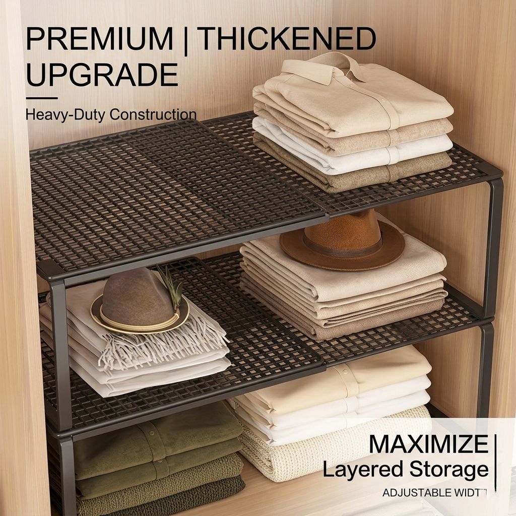 Black White adjustable mesh storage shelves, heavy duty home organizer, layered shelving, closet organization, garage storage, mesh shelf unit, Australian home storage
