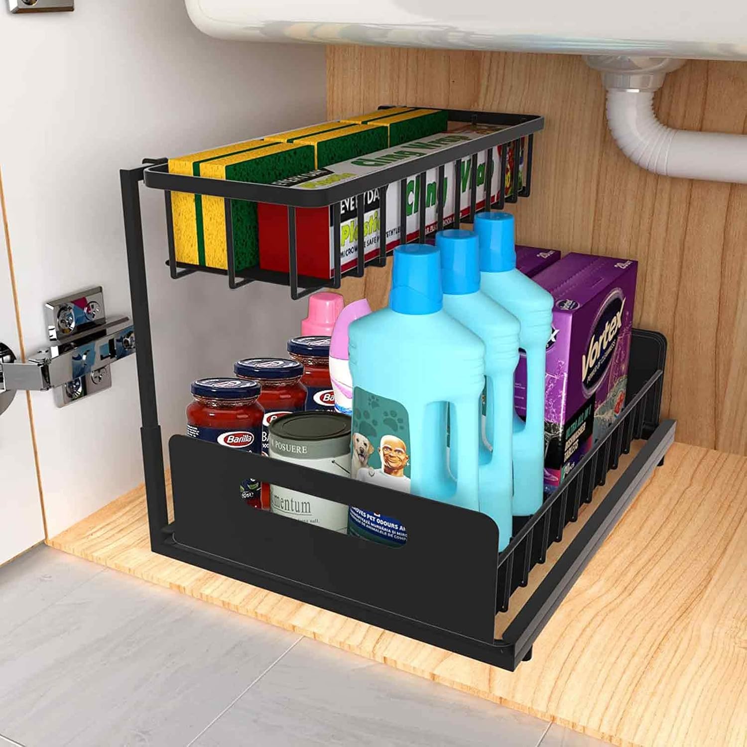 2-Tier Under Sink Sliding Storage Organiser
