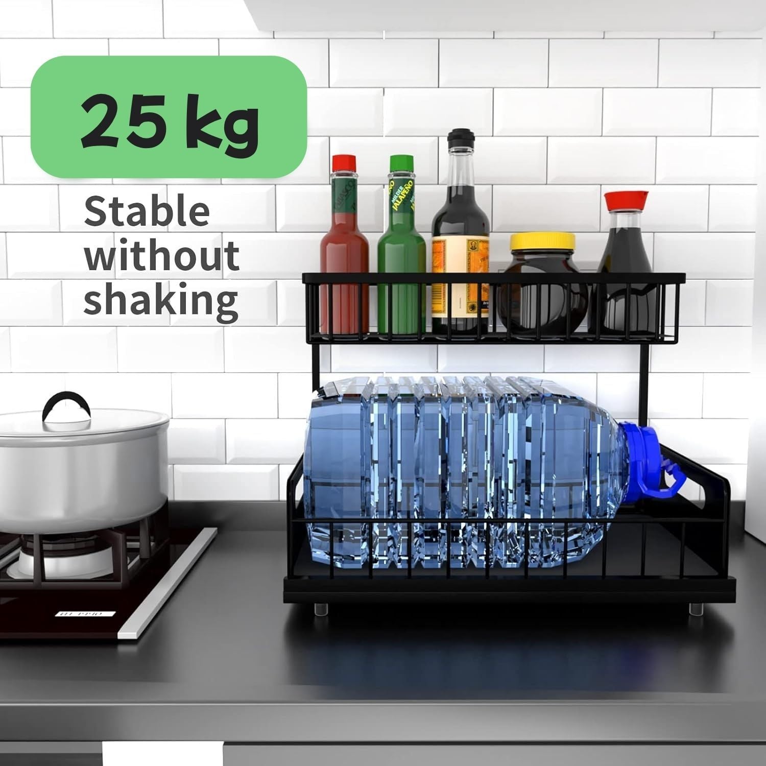 2-Tier Under Sink Sliding Storage Organiser