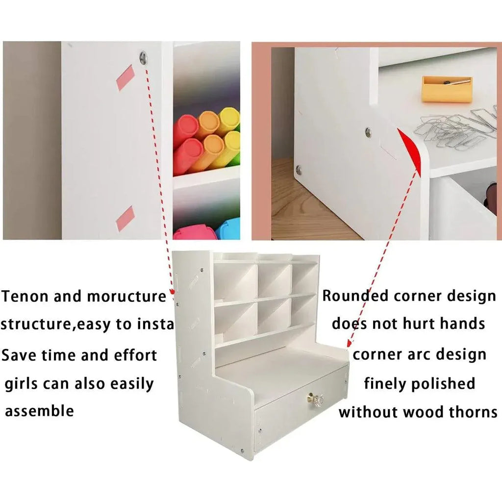 Office Desk Organizer Storage Drawer Pen Pencil Holder DIY Case Storage Rack