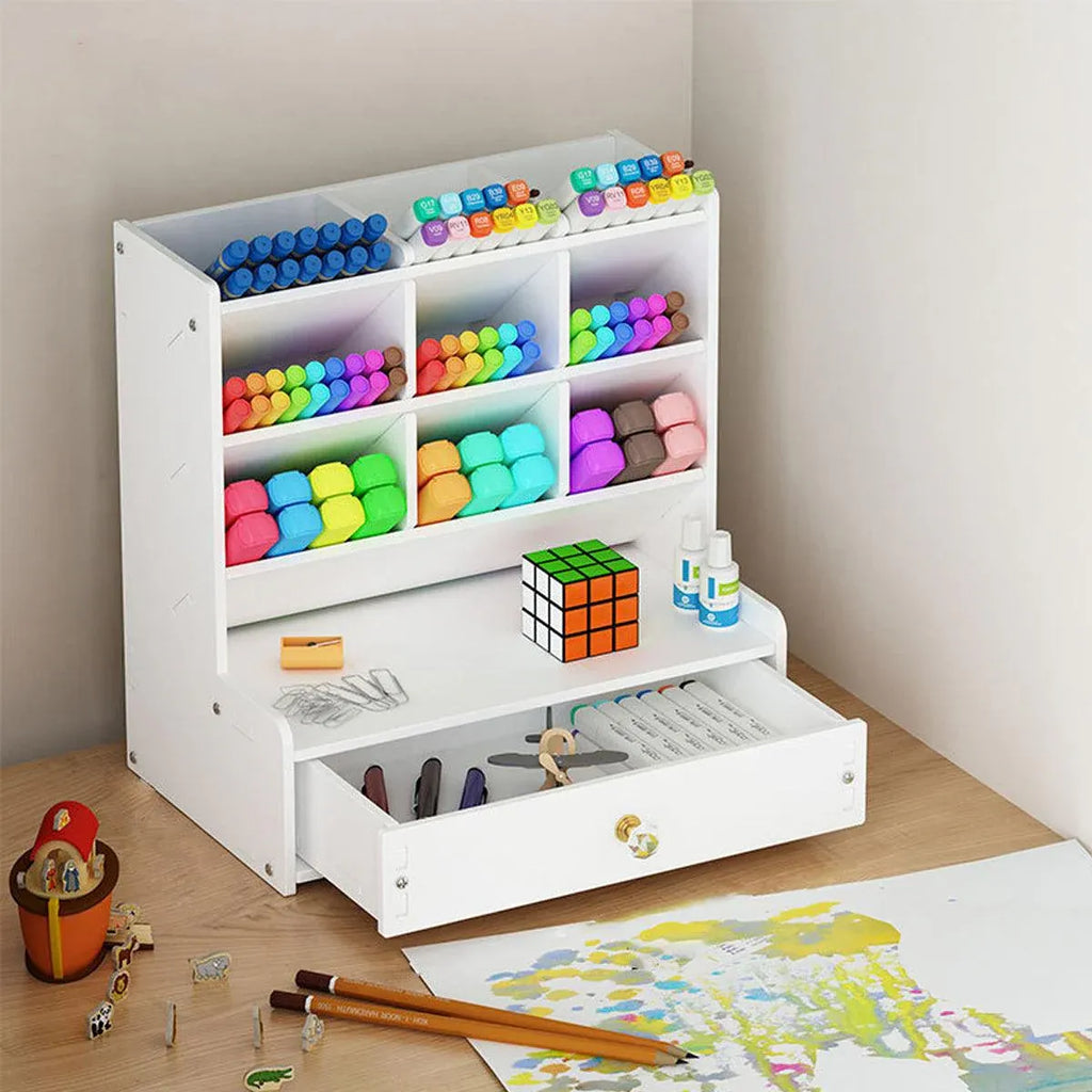Office Desk Organizer Storage Drawer Pen Pencil Holder DIY Case Storage Rack