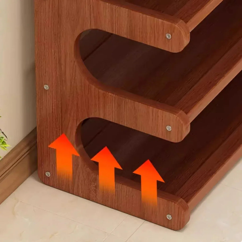Small 5-Tier Shoe Rack Compact Shoe Storage Dustproof Space Saving Durable