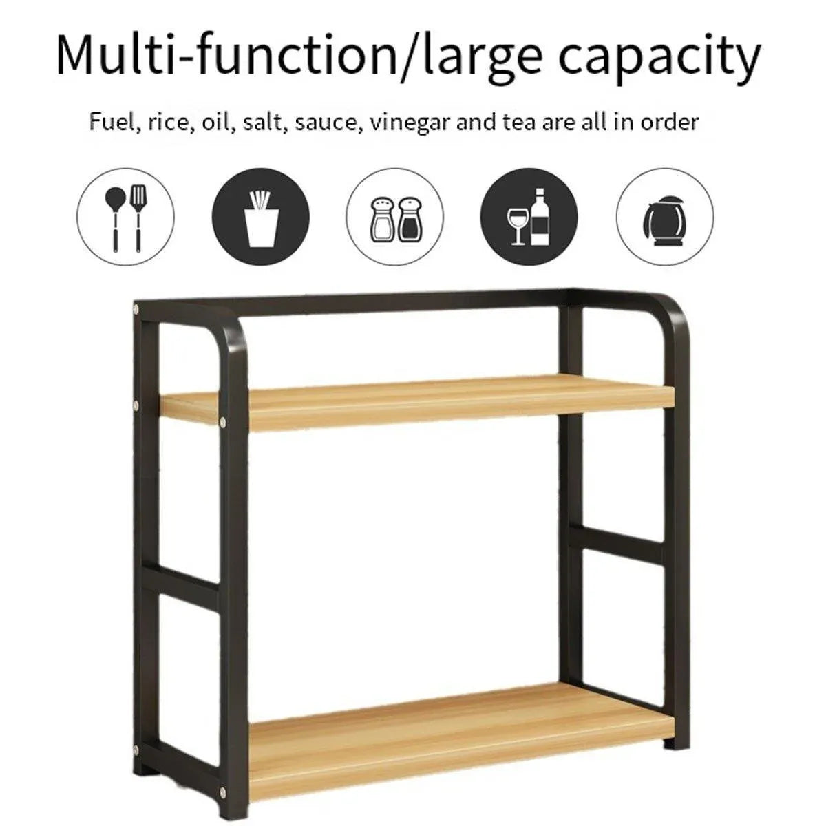 Kitchen Storage Rack Multi-Layer Household Seasoning Storage Metal