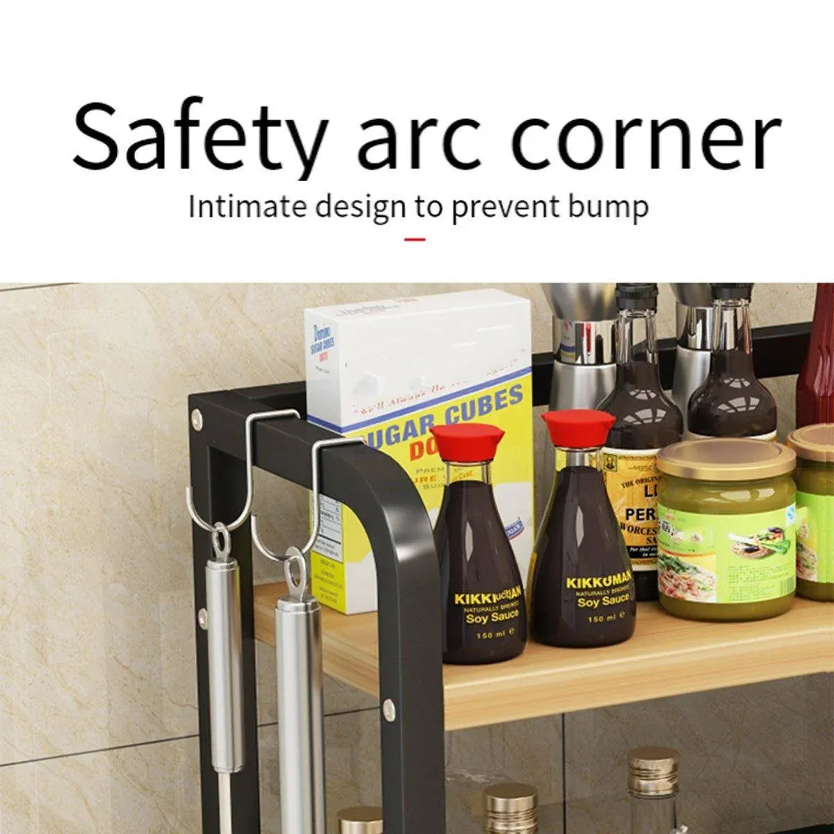 Kitchen Storage Rack Multi-Layer Household Seasoning Storage Metal