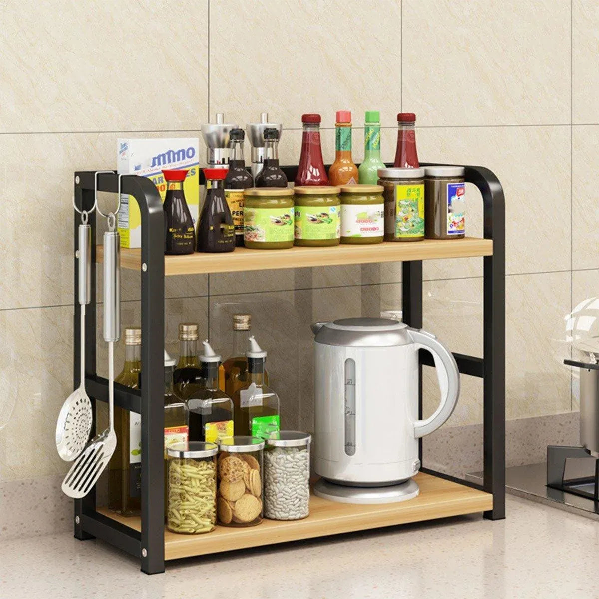 Kitchen Storage Rack Multi-Layer Household Seasoning Storage Metal