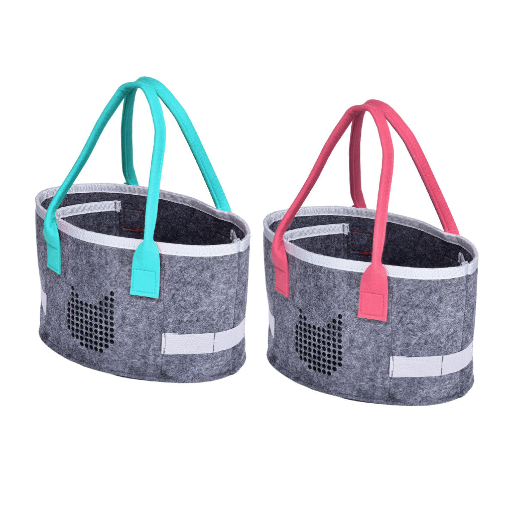 2pcs Doll Storage Organization Bag Felt Handbag Toy Organizer Storage