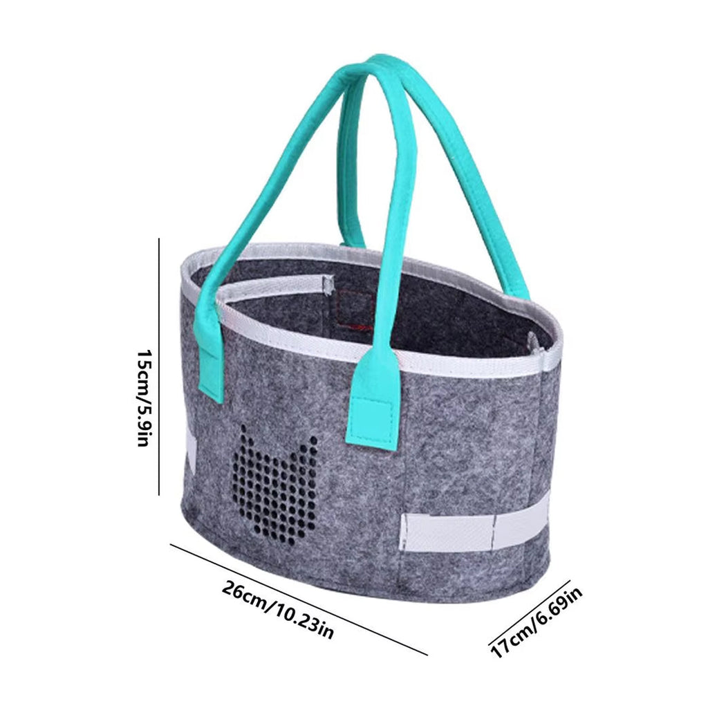 2pcs Doll Storage Organization Bag Felt Handbag Toy Organizer Storage