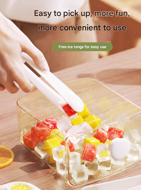 48-Cube Press-Release Ice Maker & Storage Bin Set (Green)